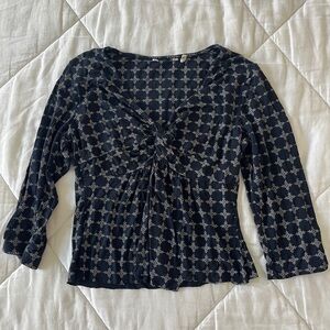 Y2K knot 3/4 sleeve top